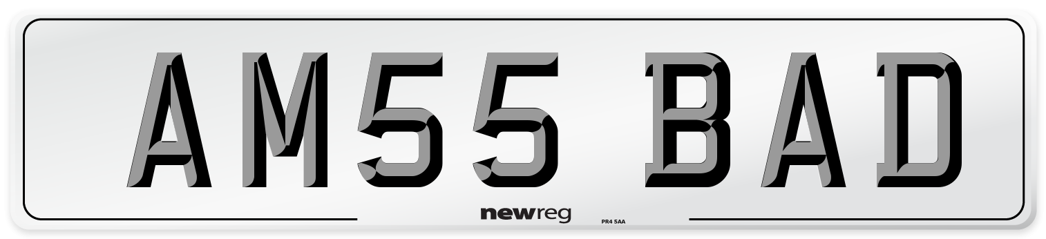 AM55 BAD Number Plate from New Reg